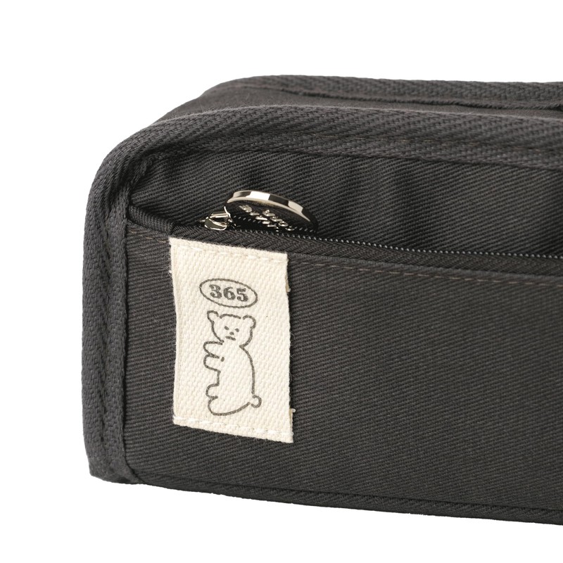 brunch brother Daily Black Pencil Case, Large Capacity Pencil Pouch