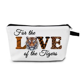 MoCaliduccious Tiger Conservation Cosmetic Bag 'For The Love of Tigers' Print Design Travel & Daily Essentials Organizer Unique Gift Idea for Animal Advocates Animal Lover Gifts for Kids Women Friends