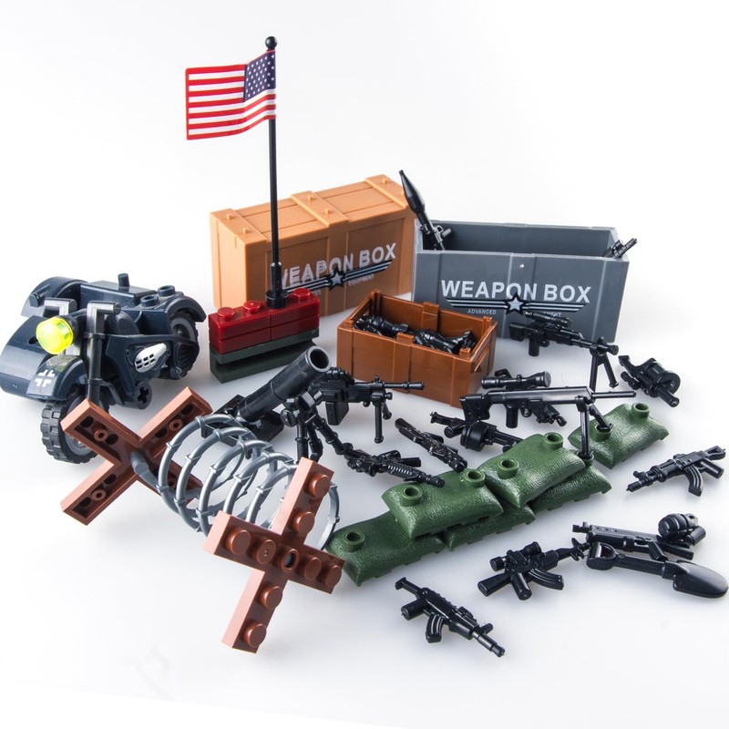 VICVIK Weapons Pack Military Weapons Accessories WWII Soldier Model Toys