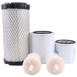 LSSOCH Maintenance Filter Kit HH150-32430 HHK20-36990 12581-43012 K1211-82320 Compatible With Kubota ZD21 ZD18 Zero Turn Mower BX SERIES BX2370 Tractor D902-E2-BX-2 Engine