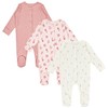 Baby Girls' Sleepsuit Pack of 3 Pink Flowers Fruit Baby
