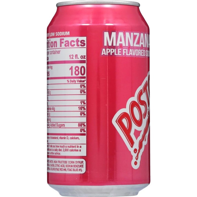 Gaseosa Manzana Postobón – 10 Pack (12fl oz Each Can)
