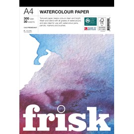 Frisk Watercolour Paper Pad 300gsm Cold Pressed/Not 30sheets A4