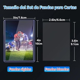 200pcs Fundas para tarjetas，Protectores de Tarjetas,Toploader，Card Sleeves Photocards，Funda para Cartas MTG，TCG，Tarjetas celebridades 3 x 4 pulgada (1