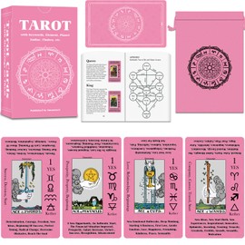 Smoostart Tarot Cards for Beginners with Meanings On Them, Tarot Cards Deck with Guide Book, Comes with Exquisite Storage Bag