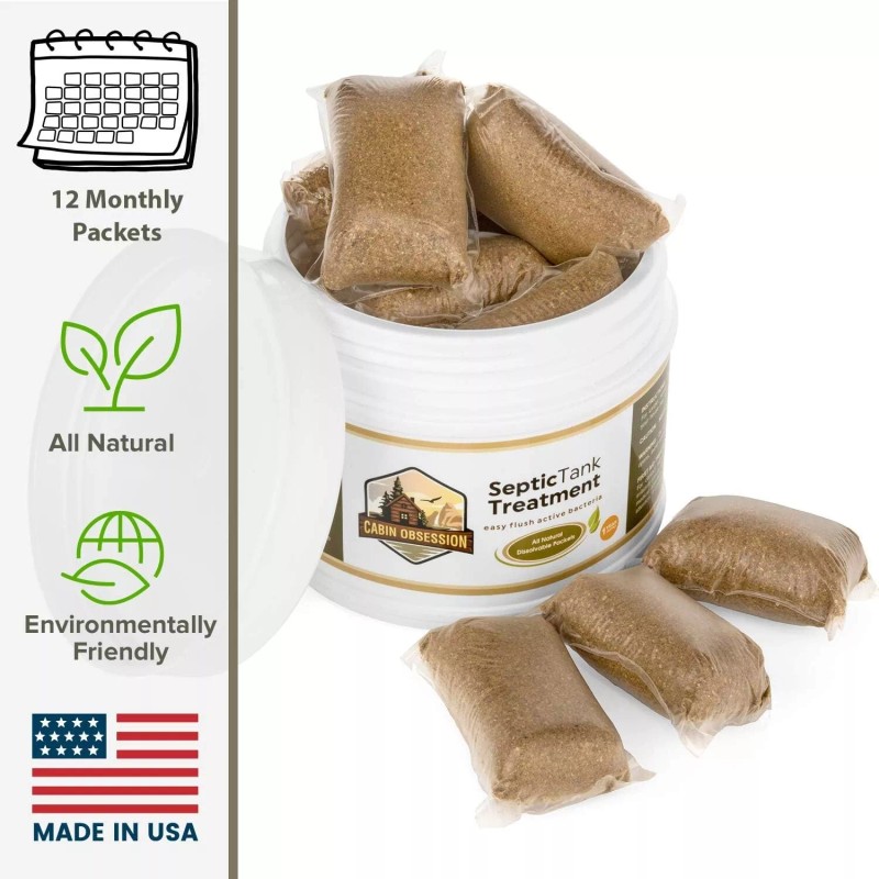 Septic Tank Treatment - 1 Year Supply of Dissolvable Easy