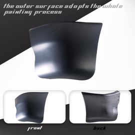 Black Freightliner Columbia Corner Cover Replacement Bumpers - Pair Set for 2002-2011 Semi Trucks - Driver Left Side LHD, Passenger Right Side RHD