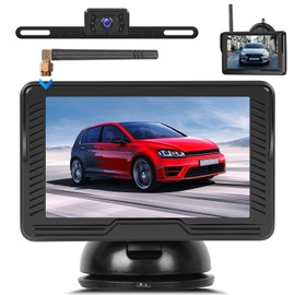 Wireless Reversing Camera Kit Night Vision Rear View Camera 4.3 inch IPS Screen IP69 Waterproof Rear View Camera Wide Angle for Car Van Camping Car DIY Guide Line