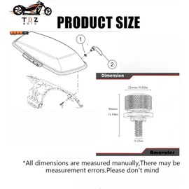 TDZ Saddlebag Latch Kit Saddle Bag Latches Lifter & 2Pc Seat Bolt Screw for Harley Davidson Touring Street Glide, Road Glide, Electra Glide, Road King, FLHR FLHT FLHX FLHTK 2014-2024，Gold