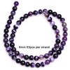 GEM-Inside 6mm Banded Purple Agate Round Gemstone Semi Precious Loose