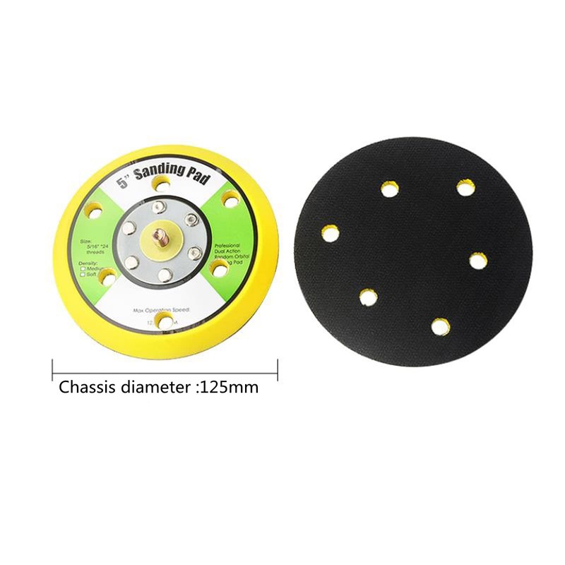 5Inch 6 Hole Hook and Loop Orbital Sander Replacement Pad