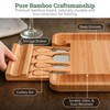 Dynamic Gear Bamboo Charcuterie Cheese Board Set with Knives -