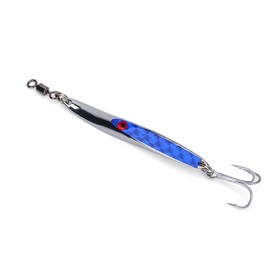 Deadly Dick Lure,Fishing Lures Sequins Bait Metal Bass Hard Spoon Bait Jig Lure Artificial Hook(28g Blue)