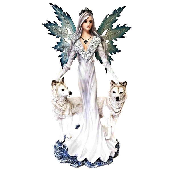 Large 23" Tall Blizzard Frost Flake Fairy With Two Snow