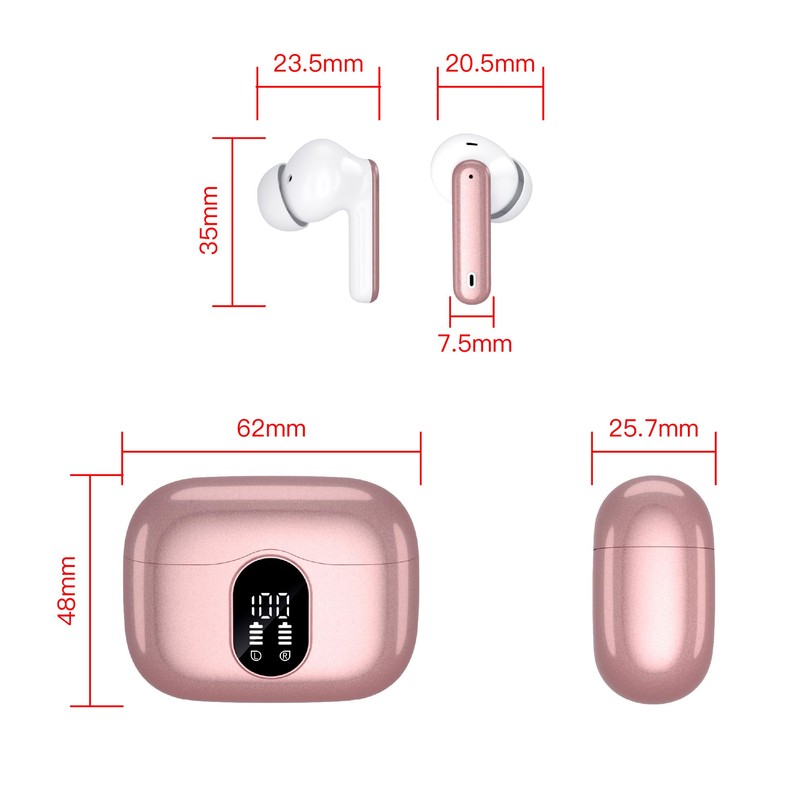 Bluetooth Headphones, Wireless Bluetooth 5.3 Sport In-Ear Headphones with 4