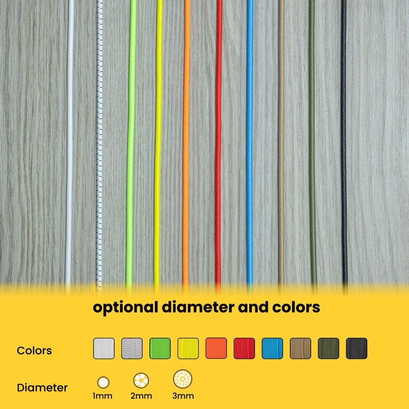 Brotree Elastic Cord Bungee Cord 1mm x 10m Elastic Rope