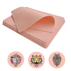 PIXESTT Tattoo Skin Practice, Double Sides fake skin for Tattoo Supplies, Tattoo Kit, for Beginners and Experienced Tattoo Artists. (5 Sheets), 7.7'' x 5.5''