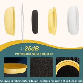 JunVox Fu 25dB Noise Cancelling Baby Earmuffs for 6+ Months CPC/CE/RoHs Certified, Ultra Lightweight & Adjustable - Protect Sleep on Airplanes, Concerts & Outdoor Trips - Must - Have Travel Gear