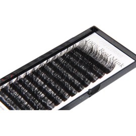 Alluring 100% Real Siberian Mink Eyelash Extensions Natural Look & Soft Feel, Individual Lash Trays for Professional Salon Use (C Curl, Classic, Hybrid Sets) (B curl, Mixed Size (8, 10, 12, 14mm))