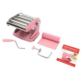 Pasta Maker Machine with 6 Adjustable Thickness Settings, Manual Pasta Maker Machine, Pasta Maker Machine Kitchen Aid (Pink)