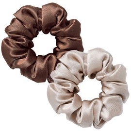 IRIYULI Silk Scrunchie, 1.4 inches (3.5 cm), 24 Colors, 100% Natural Silk, 19 Momme / 22 Momme, Friction Reducing, Anti-Static, Gentle on Hair, Non-marking Hair Elastic High Elasticity, Stylish, Adult