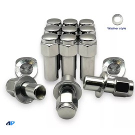 White Knight Wheel Accessories 20-Lug Nuts 7/16 Closed End Chrome SST Mag Nut 1.38 Shank Cragar Cent’r Washer