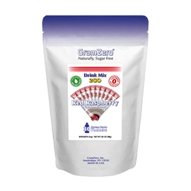GramZero 2GO Sticks - Red Raspberry, Zero Calorie Sugar Free Drink Mix, Stevia Sweetened, Great For Nutrition Club Loaded Tea To Go Kits
