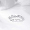 EAMTI Twisted Rope Ring for Women 925 Sterling Silver Stacking