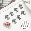 Halloween Metallic Zircon Nail Parts Pirate Skull / 할로윈 메탈릭 지르콘 네일파츠 해적해골