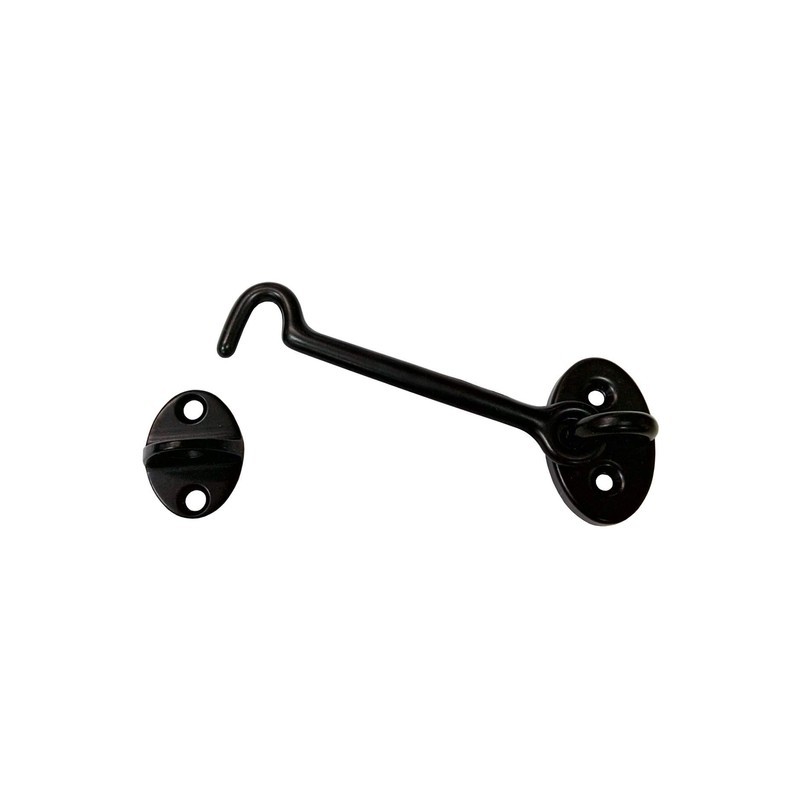 QCAA Heavier Duty Brass Door Hook Latch & Eye, 4",