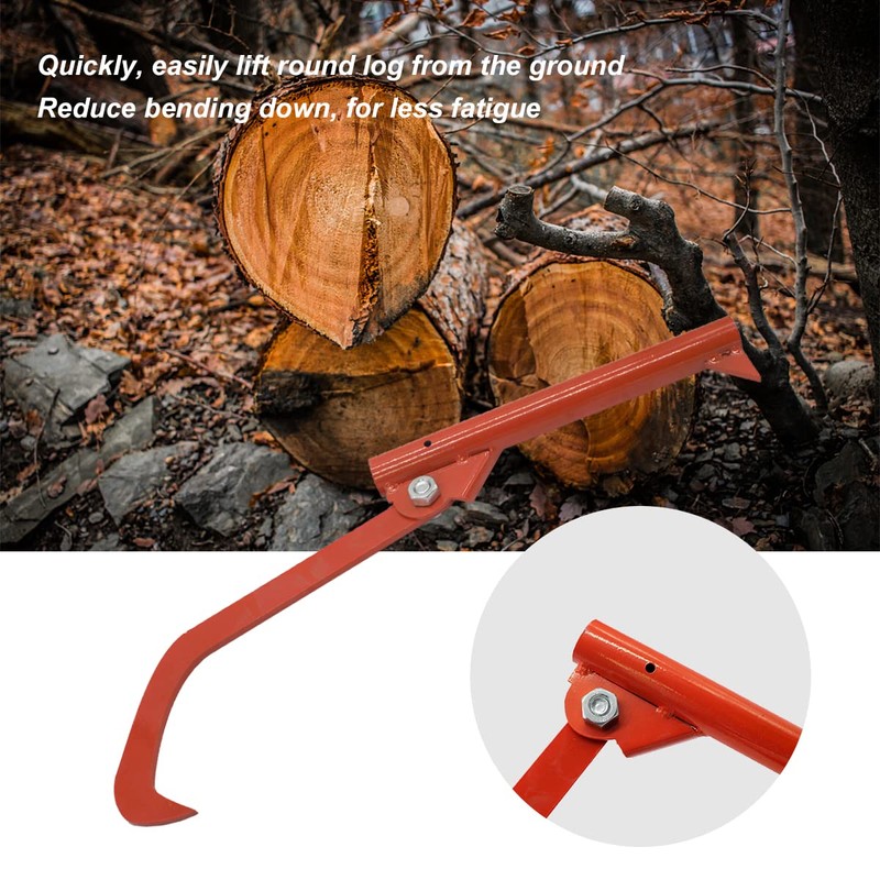 HUIOP Steel Cant Hook Log Lifting Rolling Tool (No Handle)