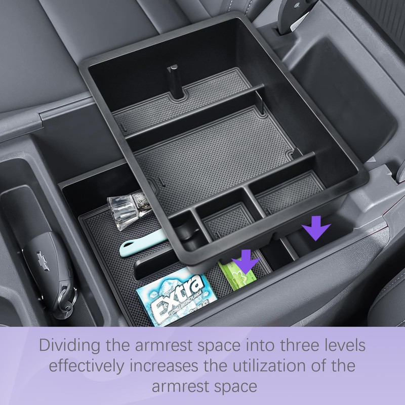 RUNROAD Center Console Organizer Tray Compatible with 2024 2025 Chevy