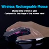VEGCOO Wireless Gaming Mouse, Silent Click Wireless Rechargeable Mice with