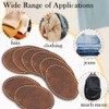50 Pack Blank Leatherette Hat Patch with Adhesive, Oval Laserable