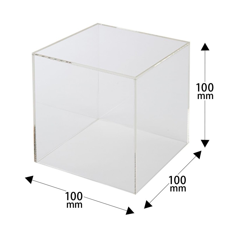 CREW'S AB-100 Acrylic Box, 5 Sided 3.9 inches (10 cm)