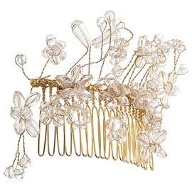 BIUDECO Bridal Hair Comb Piece Elegant Side Comb for Weddings Prom Hair Accessories for Brides and Bridesmaids Eye-catching Hairpiece for Special Occasions