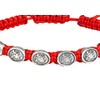 Needzo St. Michael Guardian Angel Red Bead Bracelet, 8 Inch
