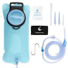 TopQuaFocus Travel Portable Enema Bag kit Anel Douche Enema Bag for Men Women Colon Cleansing 2L