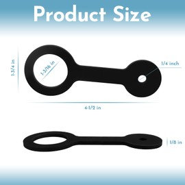 2 Pack RV Shower Door Travel Strap, Flexible Rubber Shower Door Travel Latch Secure Fit for RV Motorhome, Travel Trailer & Camper Van Showers Door Latch Replacement #F100158276 、#0273349