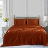 Homiest 4pcs Satin Sheets Set Luxury Silky Satin Bedding Set