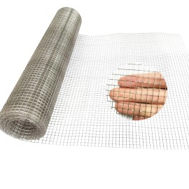 Loveerct 304 Sturdy Stainless Steel Mesh 15.8in X 10ft, 1/4 inch Mesh Wire Mesh Roll, ...