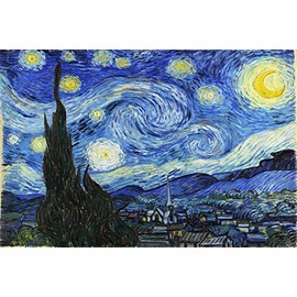 24x36 gallery poster, The Starry Night, June 1889 by Vincent van Gogh hi-res