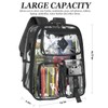 RSUARSUA Clear Backpack Heavy Duty Large PVC Transparent See Through
