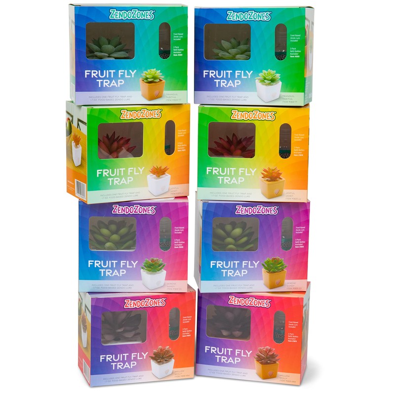 ZendoZones Fruit Fly Trap with Zendo Lure, Mellow Molly with