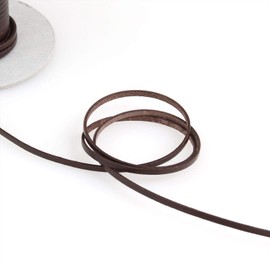 Nippon Chuko MTLS1003-4-1M Genuine Leather Tape, 0.1 inch (3 mm) Width x 3.3 ft (1 m) Cut Cut Col.4 Dark Brown Craft Leather Tape