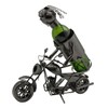 WINE BODIES Motorcycle Rider Metal Wine Bottle Holder, Charcoal