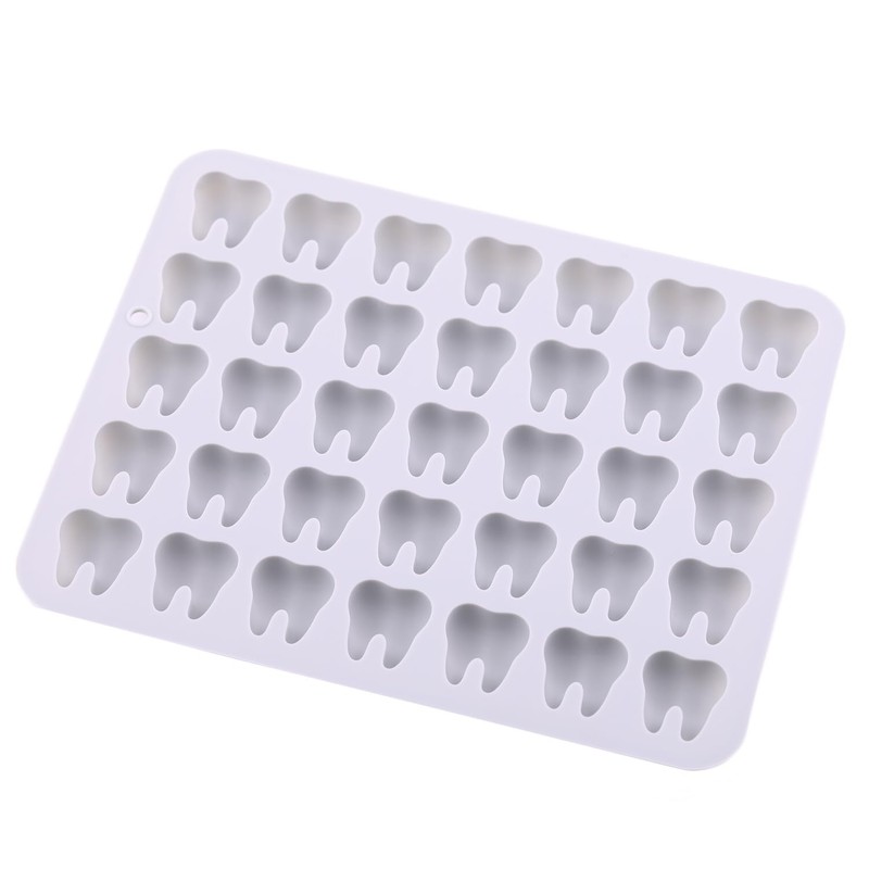 AIBOYA 35 Cavity Mini Tooth Silicone Candy Mold 3D Small