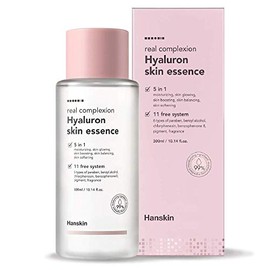 Hanskin Real Complexion Hyaluronic Skin Essence - Hyaluronic Acid, Moisturizing, Glowing, Soft & Fragrance-Free [10.14 fl. oz. (300 ml)]