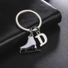 LIKGREAT Ice Skate Keychain Figure Skating Keychains Initial Ice Skating