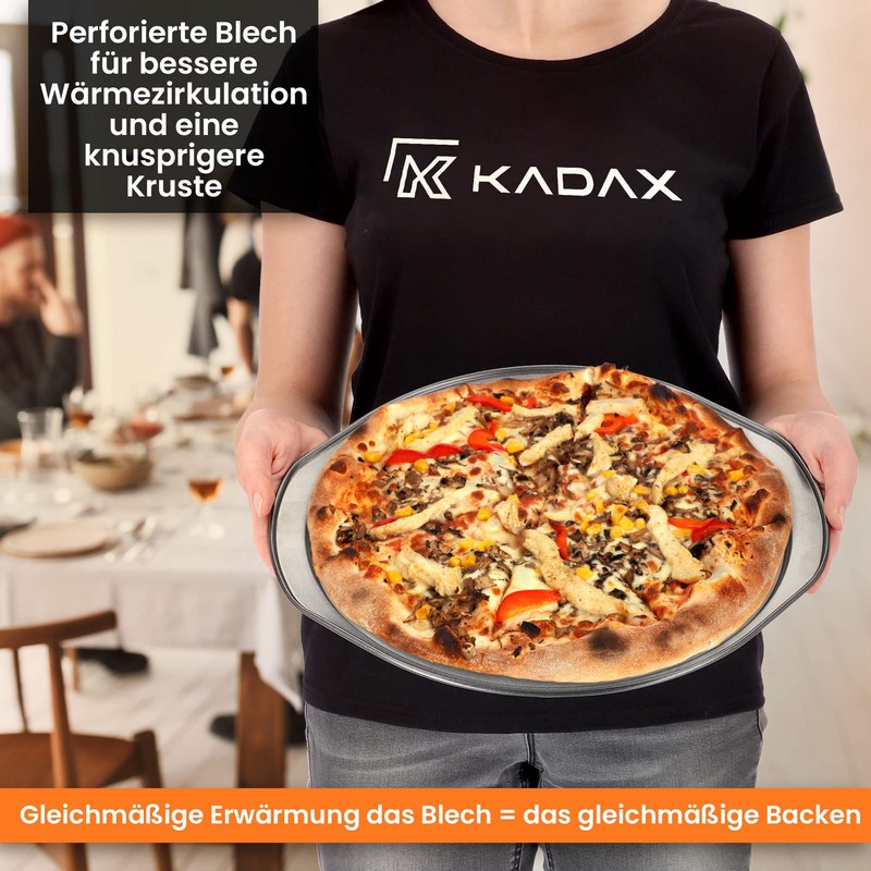 KADAX Pizza Mould Made of Non-Stick Layer, Pizza Tray with